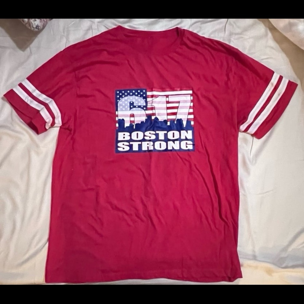 Patriots Day 617 Boston Strong Red T-Shirt